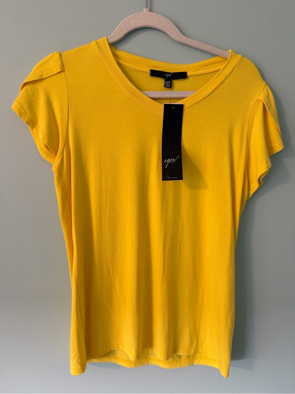Yellow Short-Sleeve Women's Top